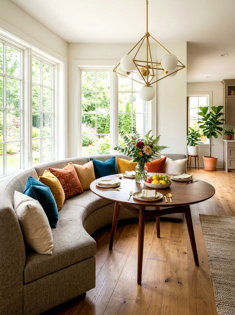 Curved Dining Bench - 30 rounded furniture ideas