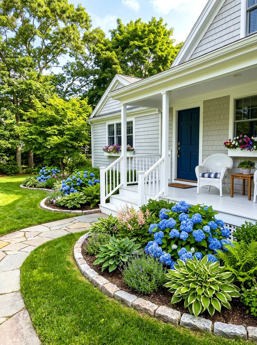 Curved Flower Bed Near Porch - 30 curved flower bed ideas