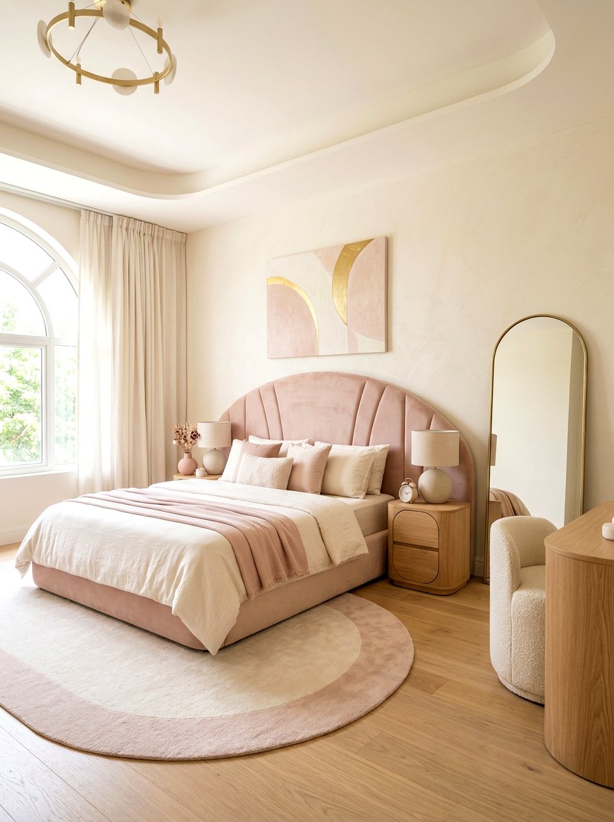 Curved Furniture Bedroom - 30 calming bedroom ideas