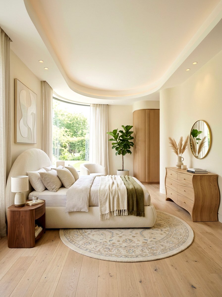 Curved Furniture Bedroom - 30 soft luxury bedroom ideas