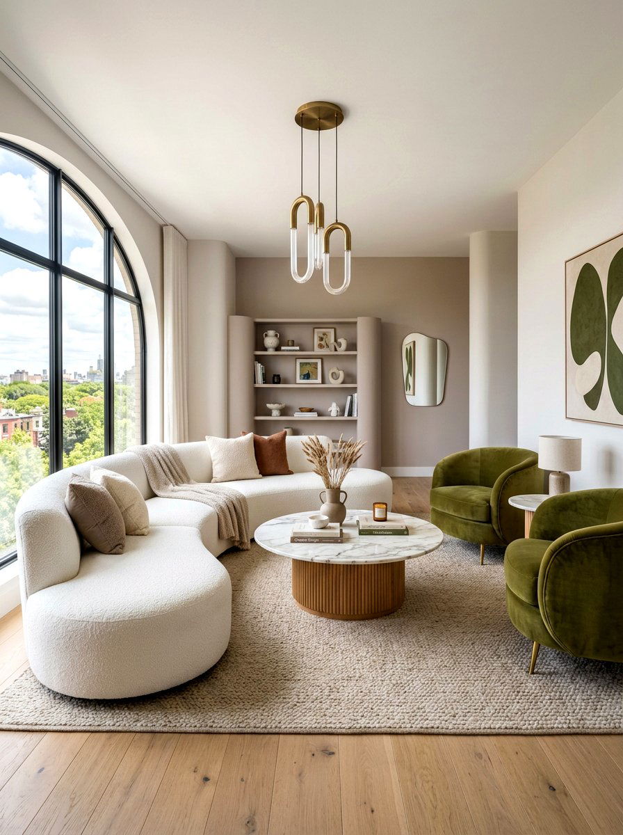 Curved Furniture - 30 artful living room ideas