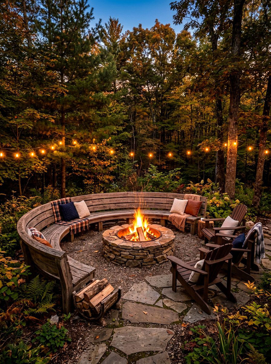 Curved Garden Seating - 30 garden bench ideas