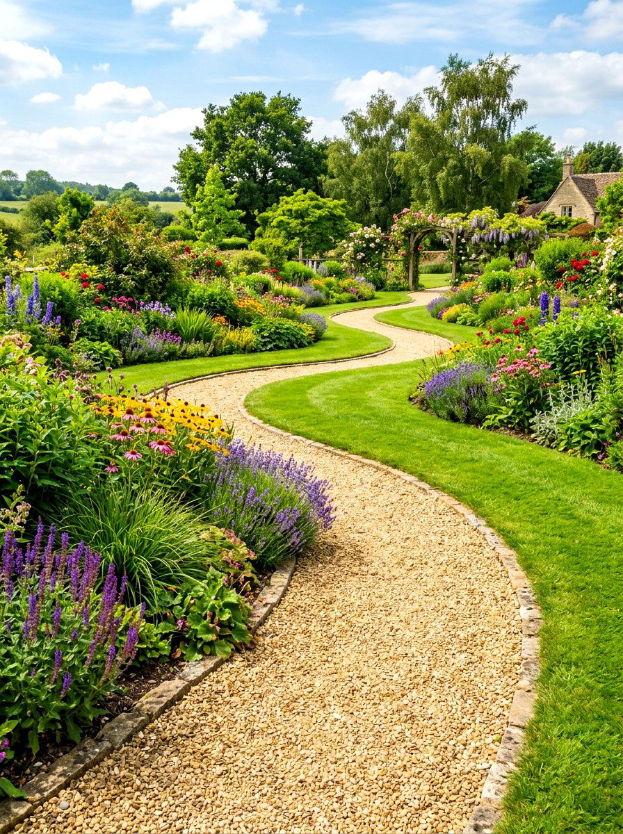 Curved Gravel Walkway - 30 gravel walkway ideas