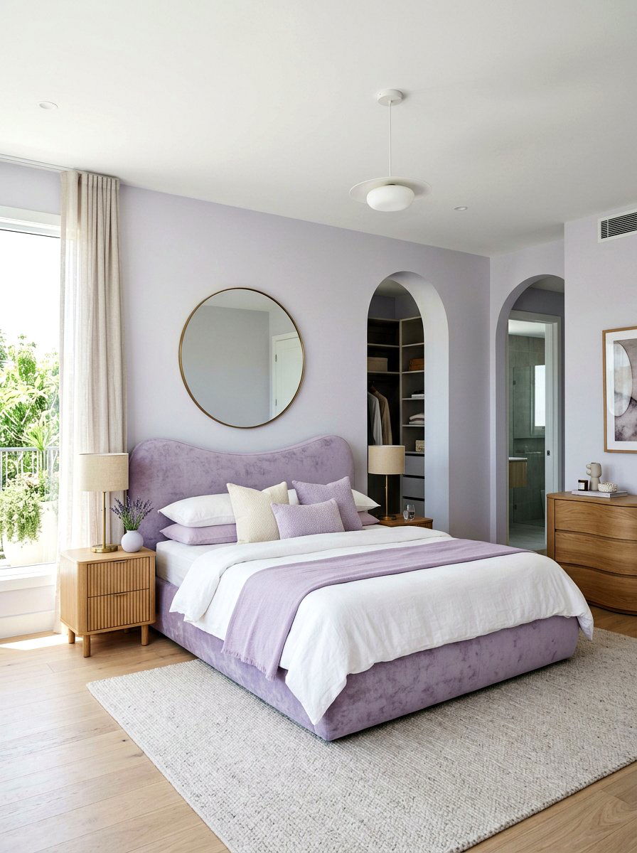 Curved Headboard Bed - 30 upholstered bed ideas