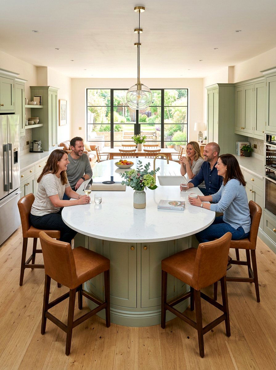 Curved Island Seating Layout - 30 breakfast bar ideas