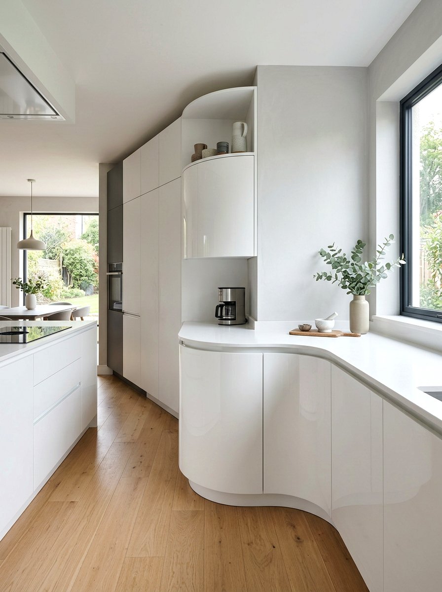 Curved Modern Corner Cabinet - 30 kitchen corner cabinet ideas