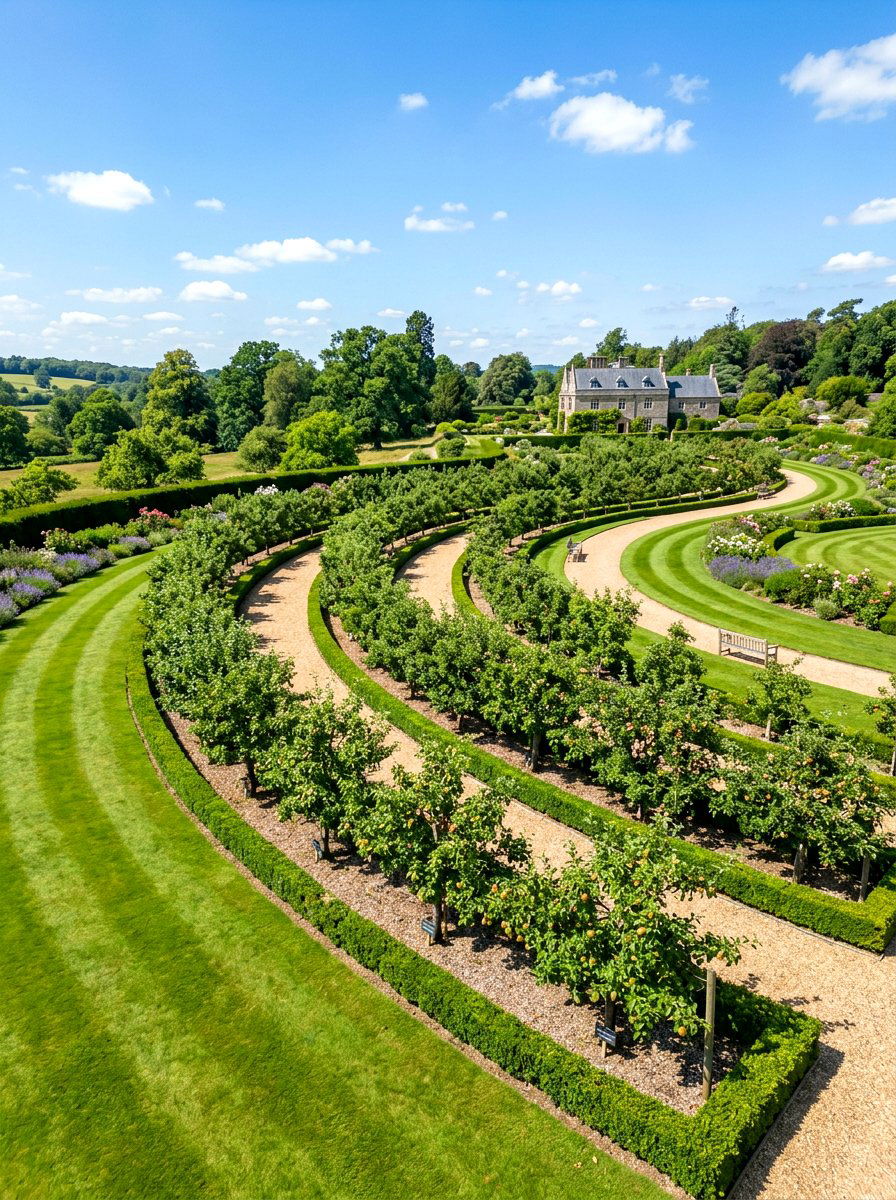 Curved Orchard Layout - 30 orchard backyard ideas