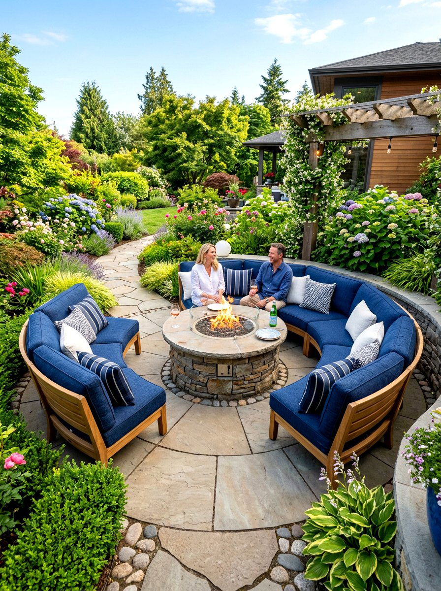 Curved Patio Seating - 30 plush patio seating ideas