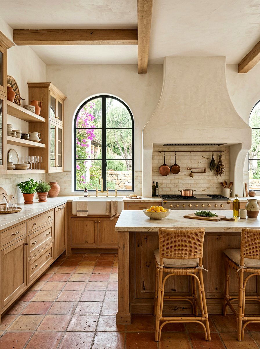 Curved Plaster Hood Kitchen - 30 rounded kitchen hood ideas
