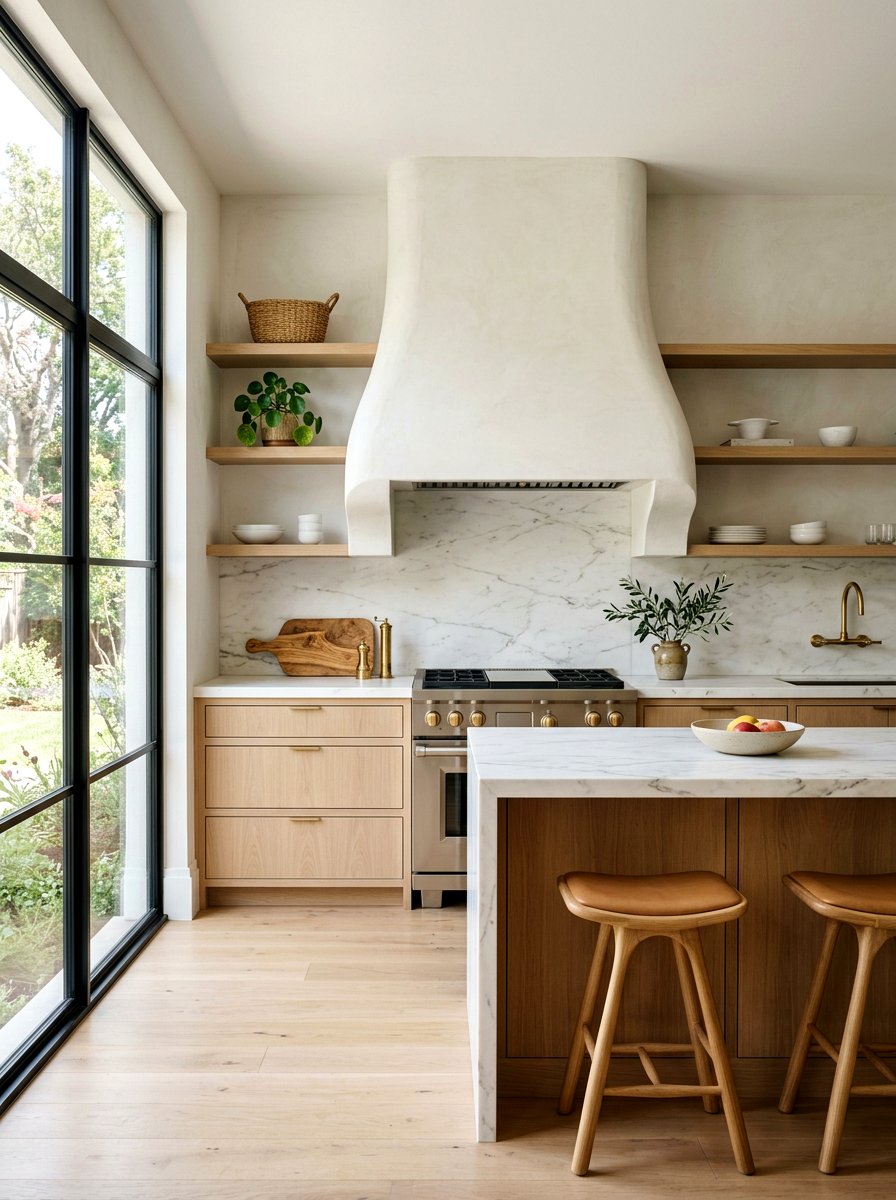 Curved Plaster Range Hood - 30 plaster range hood ideas