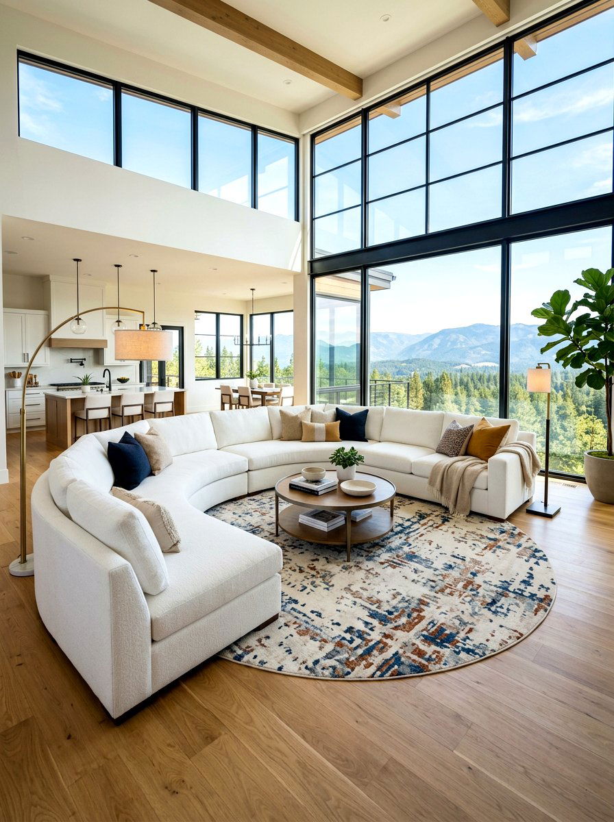 Curved Sectional - 30 rounded furniture ideas