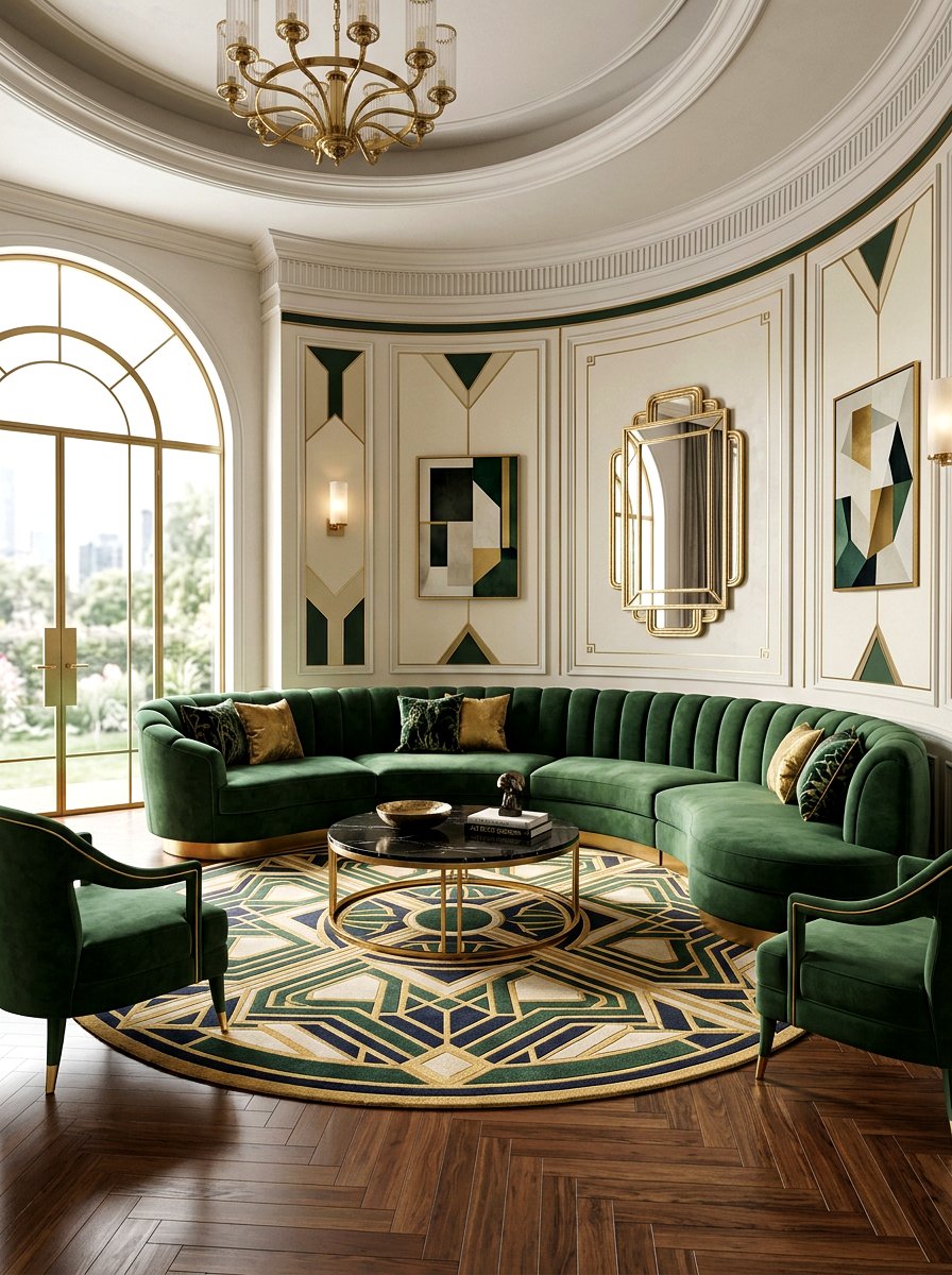 Curved Sectional In Round Room - 30 sectional layout ideas