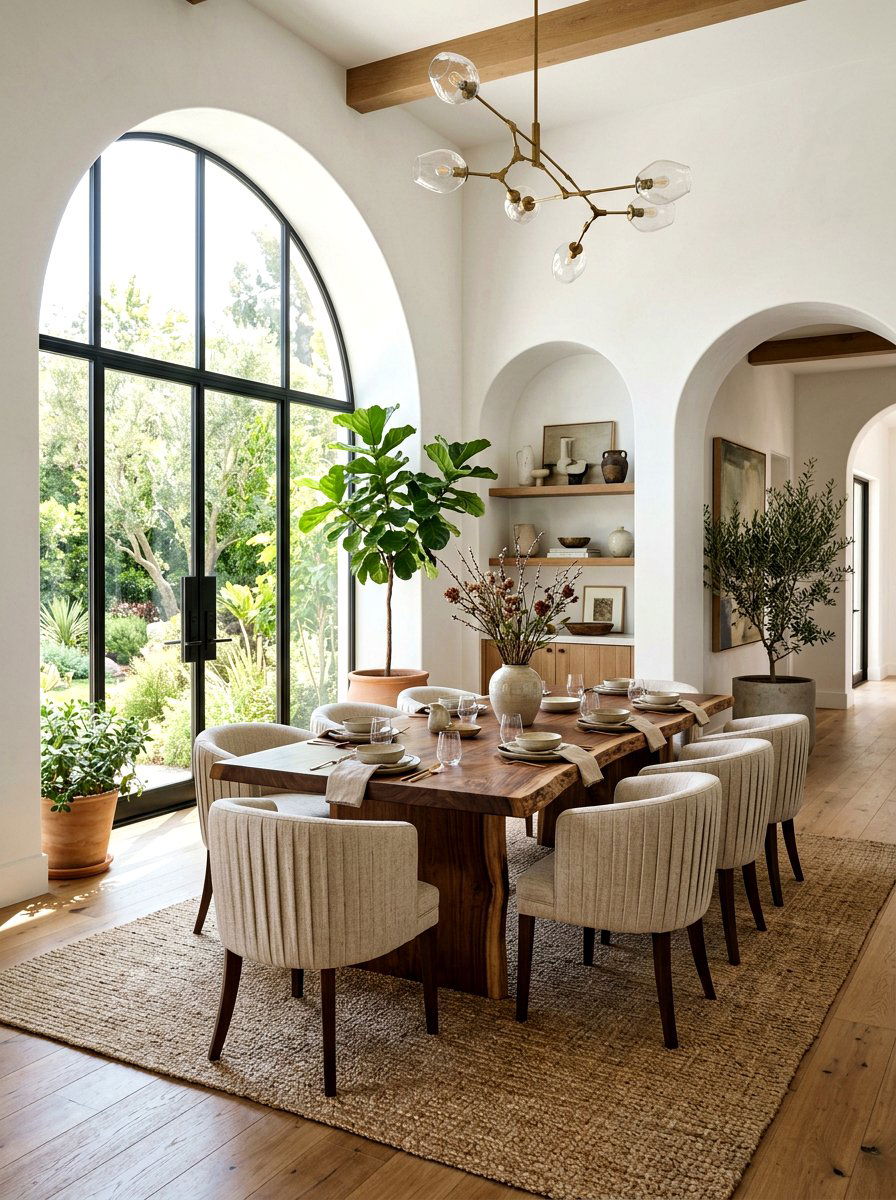 Curved back pleated chair - 30 pleated dining chair ideas