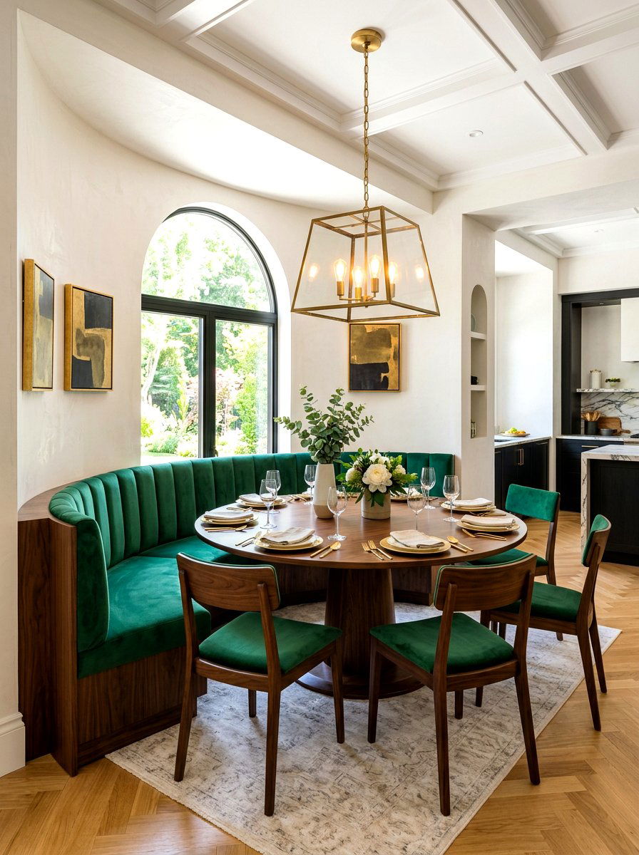Curved banquette dining - 30 banquette seating ideas
