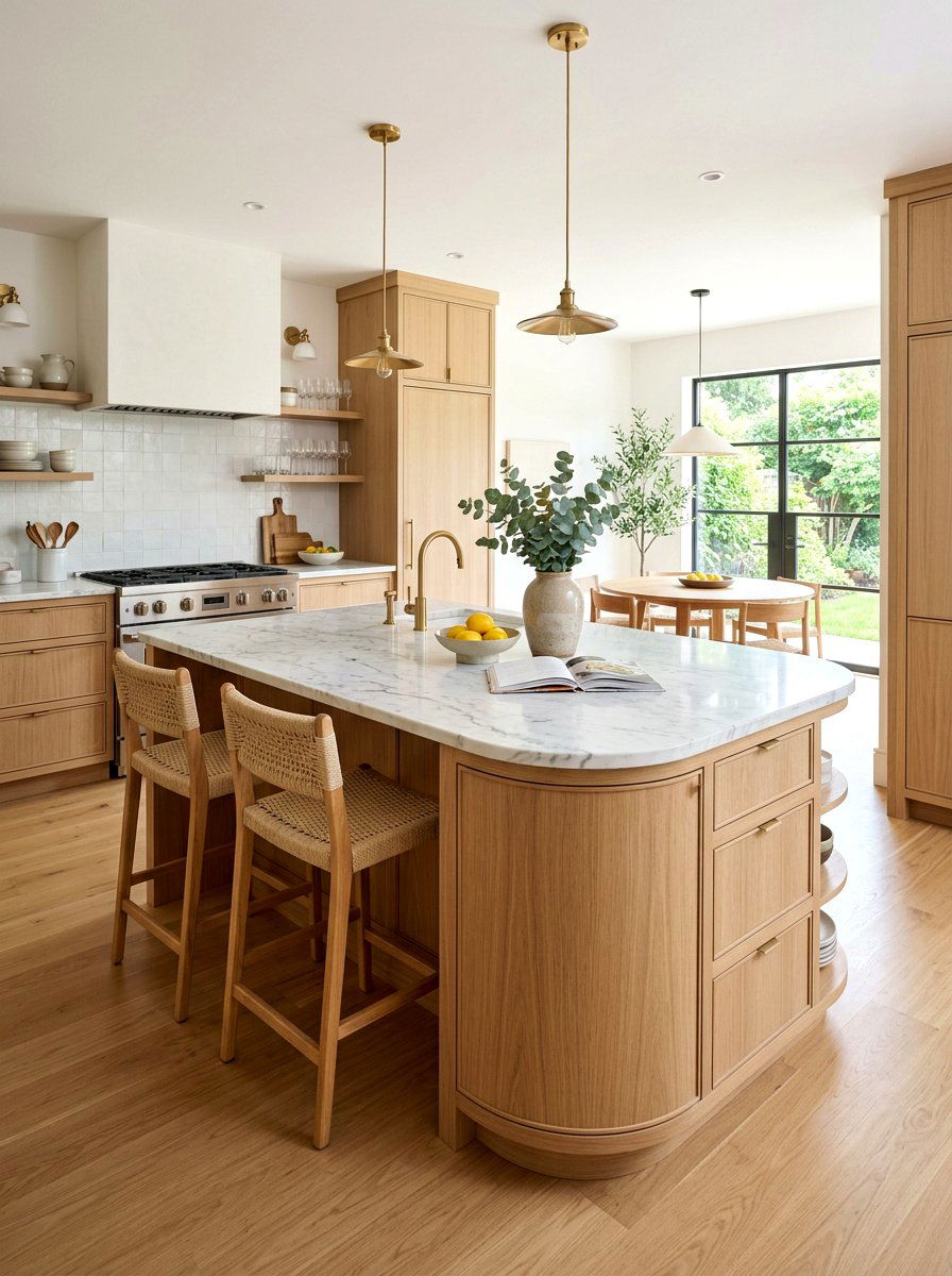 Curved end cabinet - 30 island end cap ideas