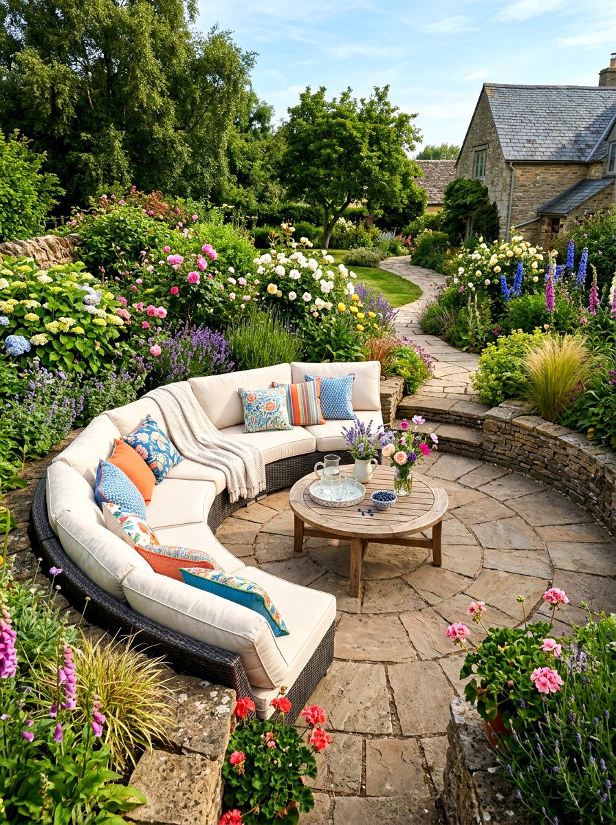 Curved outdoor sectional - 30 modern patio sectional ideas