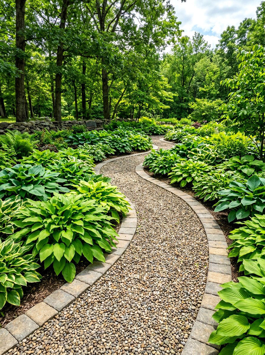 Curved paver walkway edge - 30 paver garden border ideas