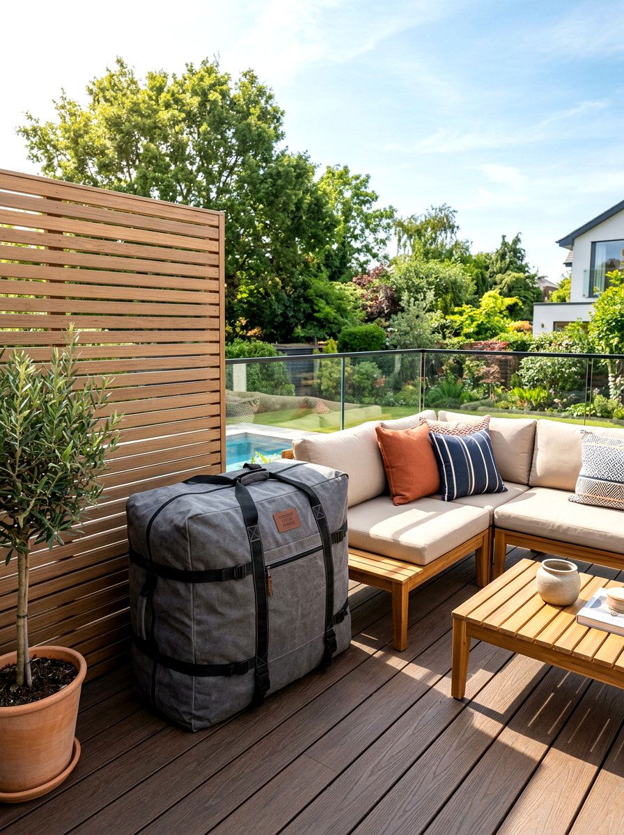 Cushion Bag - 30 deck storage ideas