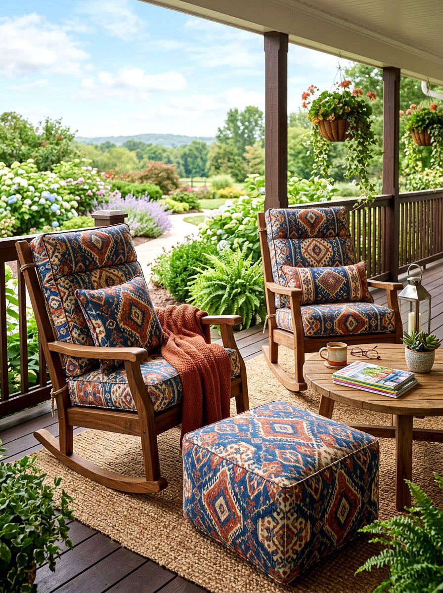Cushioned Rocking Chair Porch - 30 rocking chair porch styling ideas