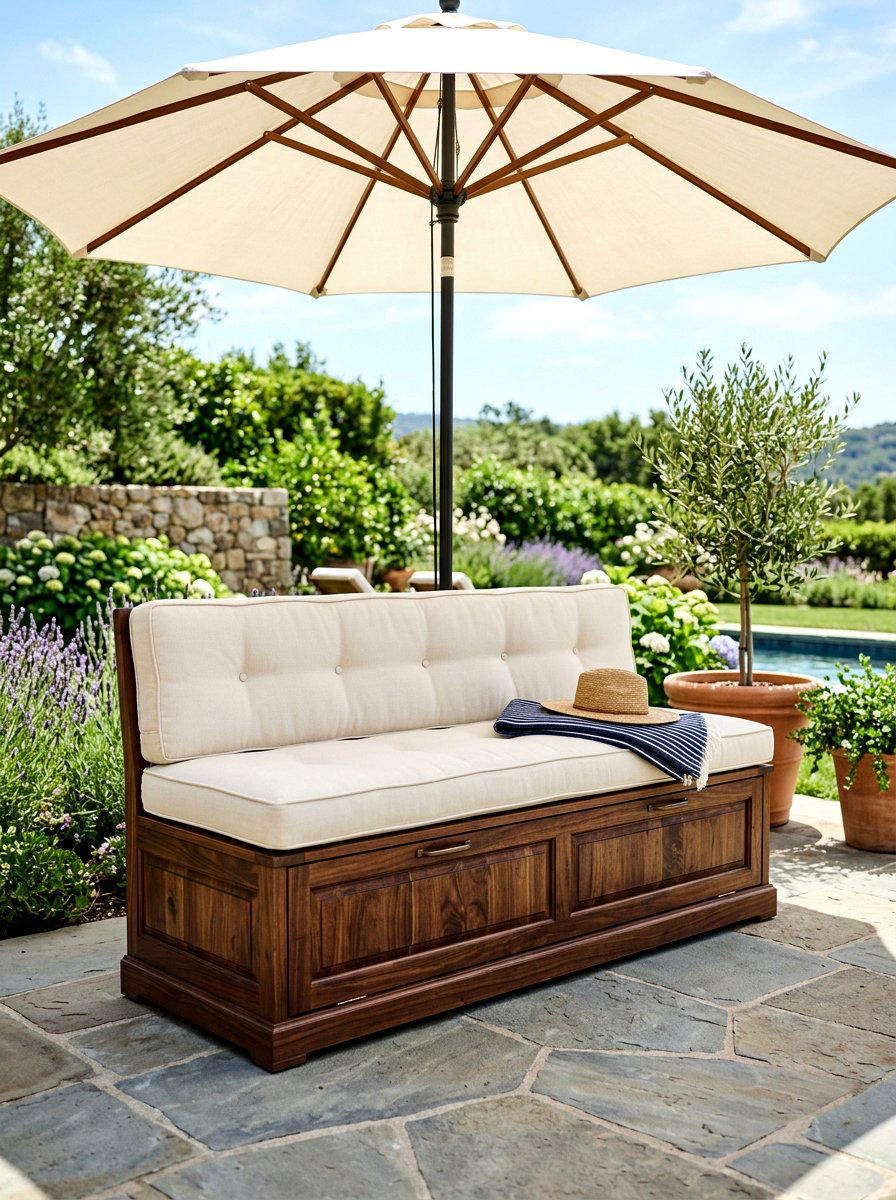 Cushioned Storage Bench For Patio - 30 patio storage bench seating ideas