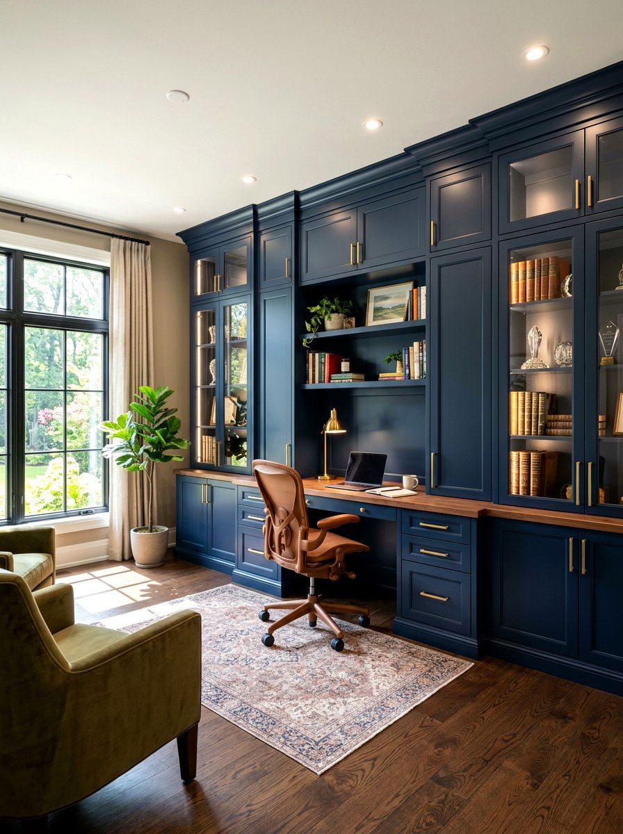 Custom Built Cabinetry - 30 office supply storage ideas