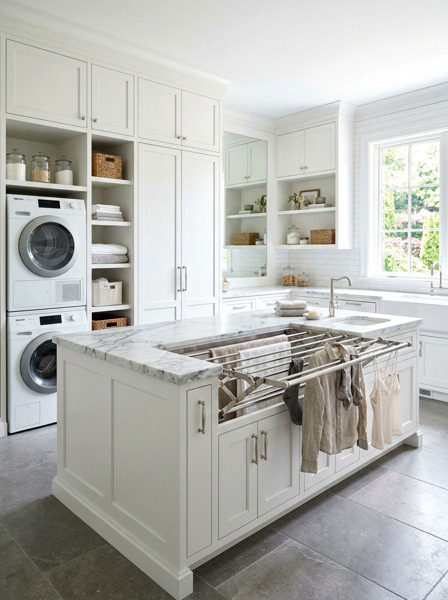 30 laundry room drying rack ideas: Space-Saving Air Dry Setups