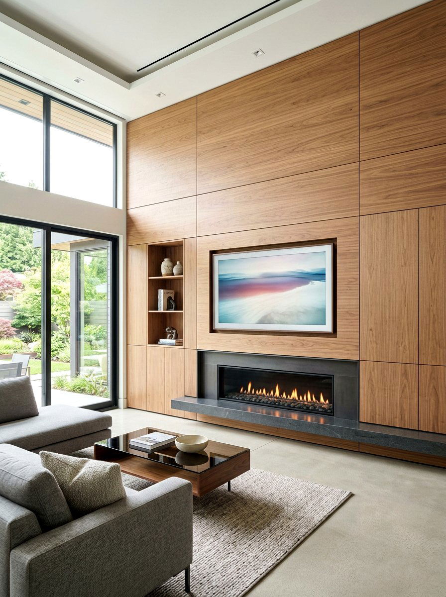 Custom Built Fireplace Wall - 30 modern fireplace surround ideas