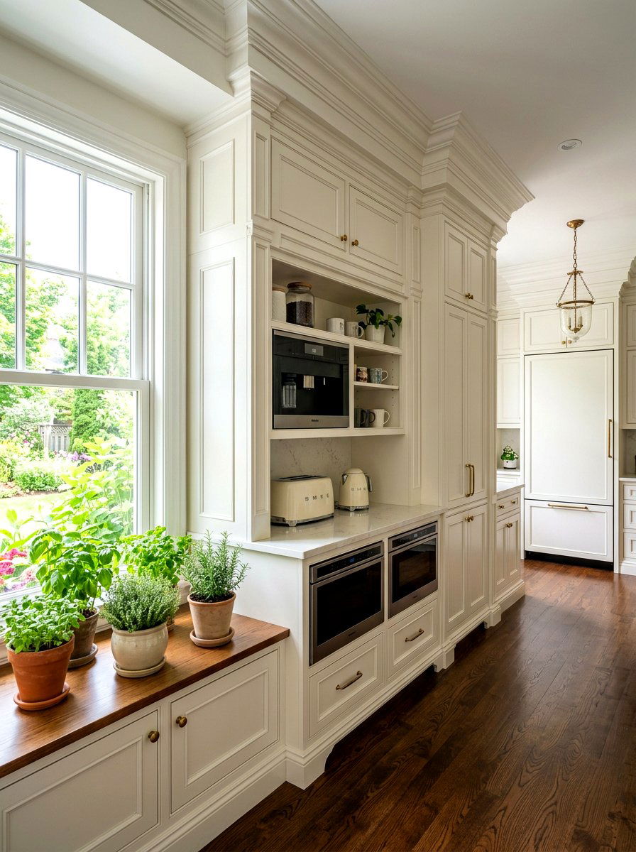 Custom Built In Appliance Nook - 30 hidden toaster garage ideas