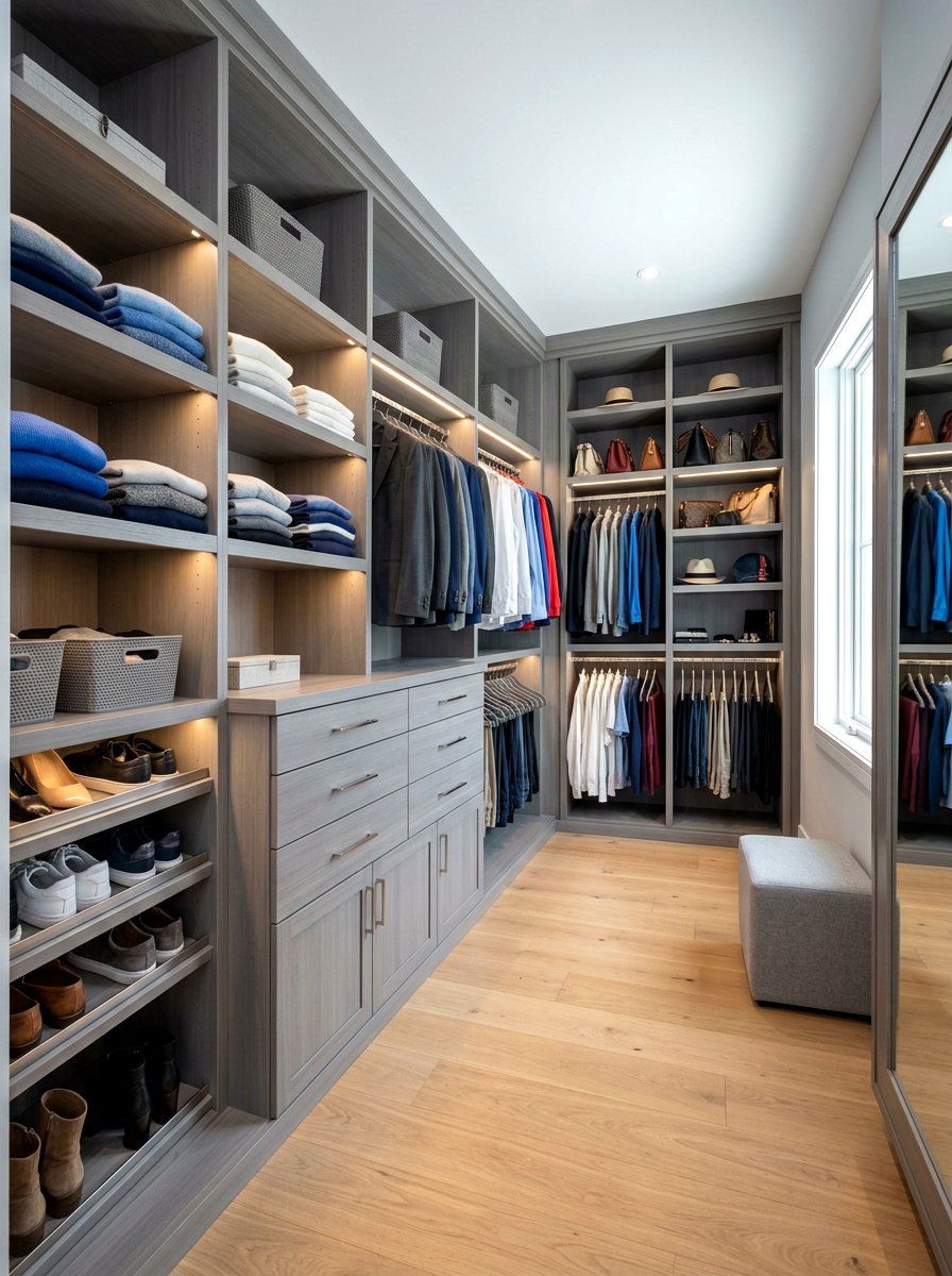 Custom Closet Shelving Systems - 30 organizing a walk in closet ideas