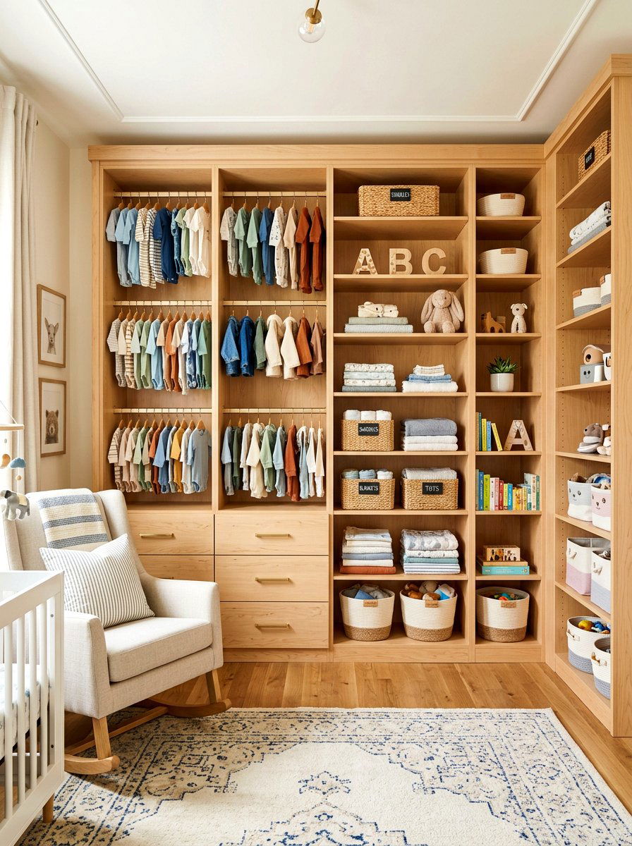 Custom Closet System - 30 nursery closet organization ideas