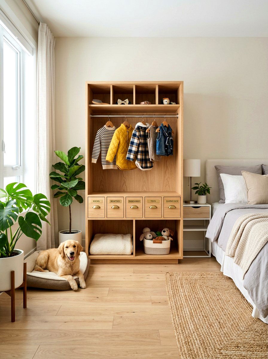Custom Dog Wardrobe Cabinet - 30 stylish pet storage ideas