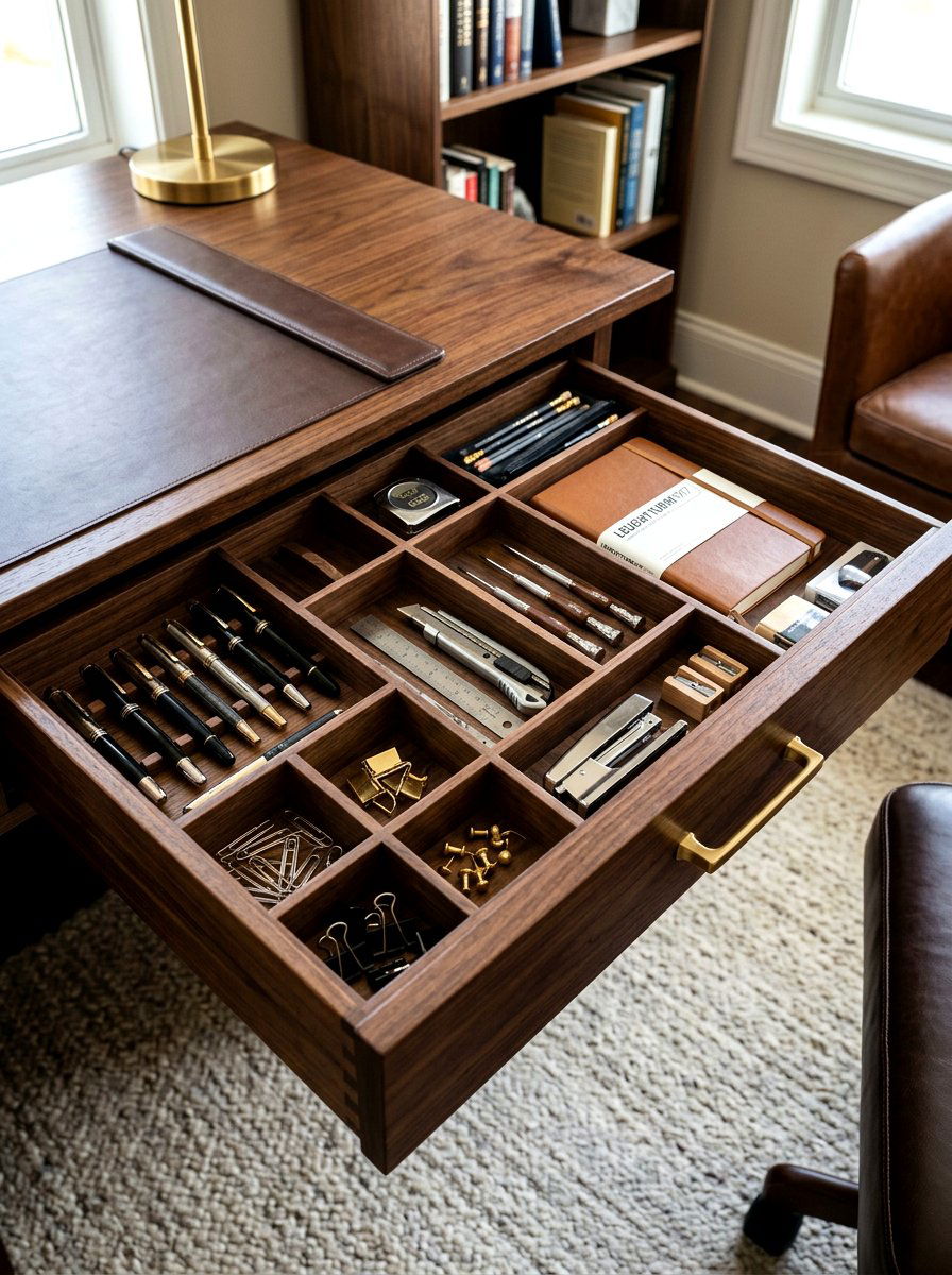 Custom Drawer Dividers - 30 home office storage ideas