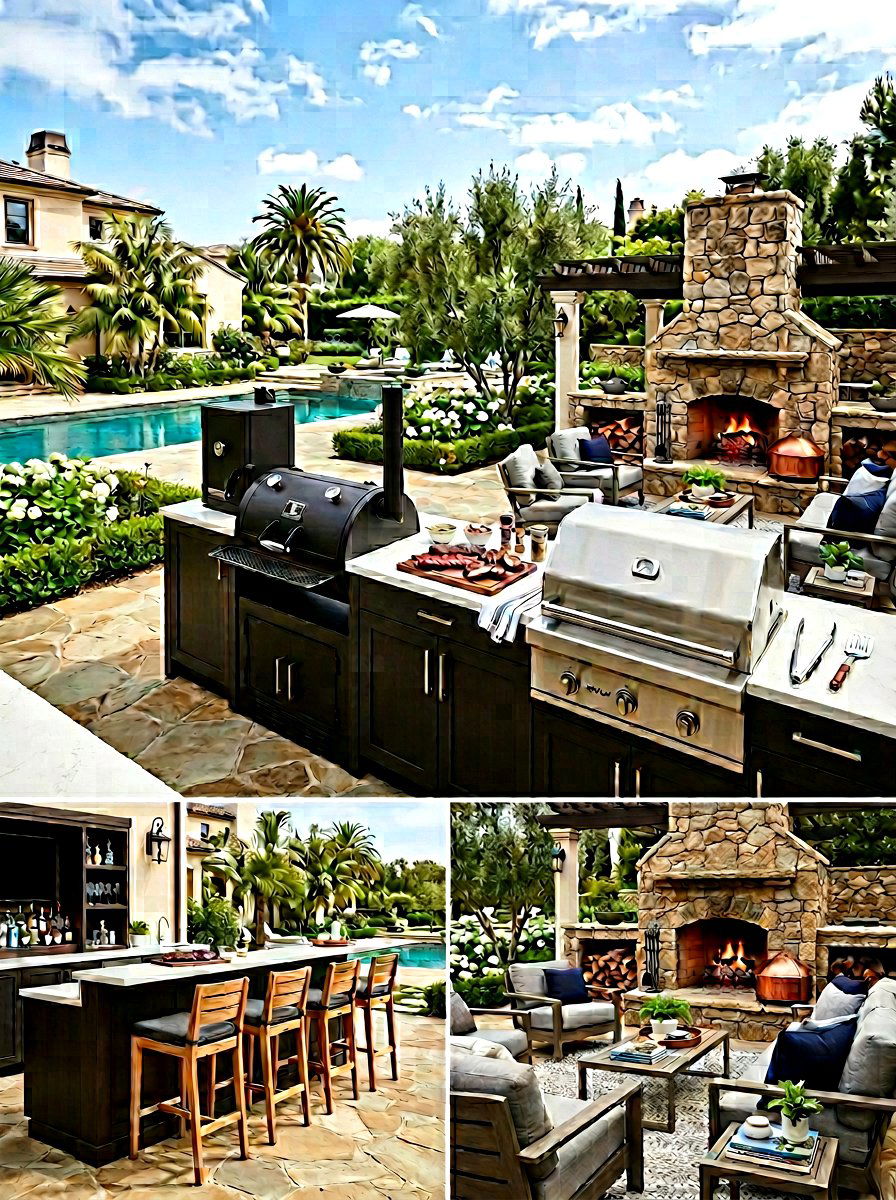 Custom Grill Cabinet - 30 smoker station ideas
