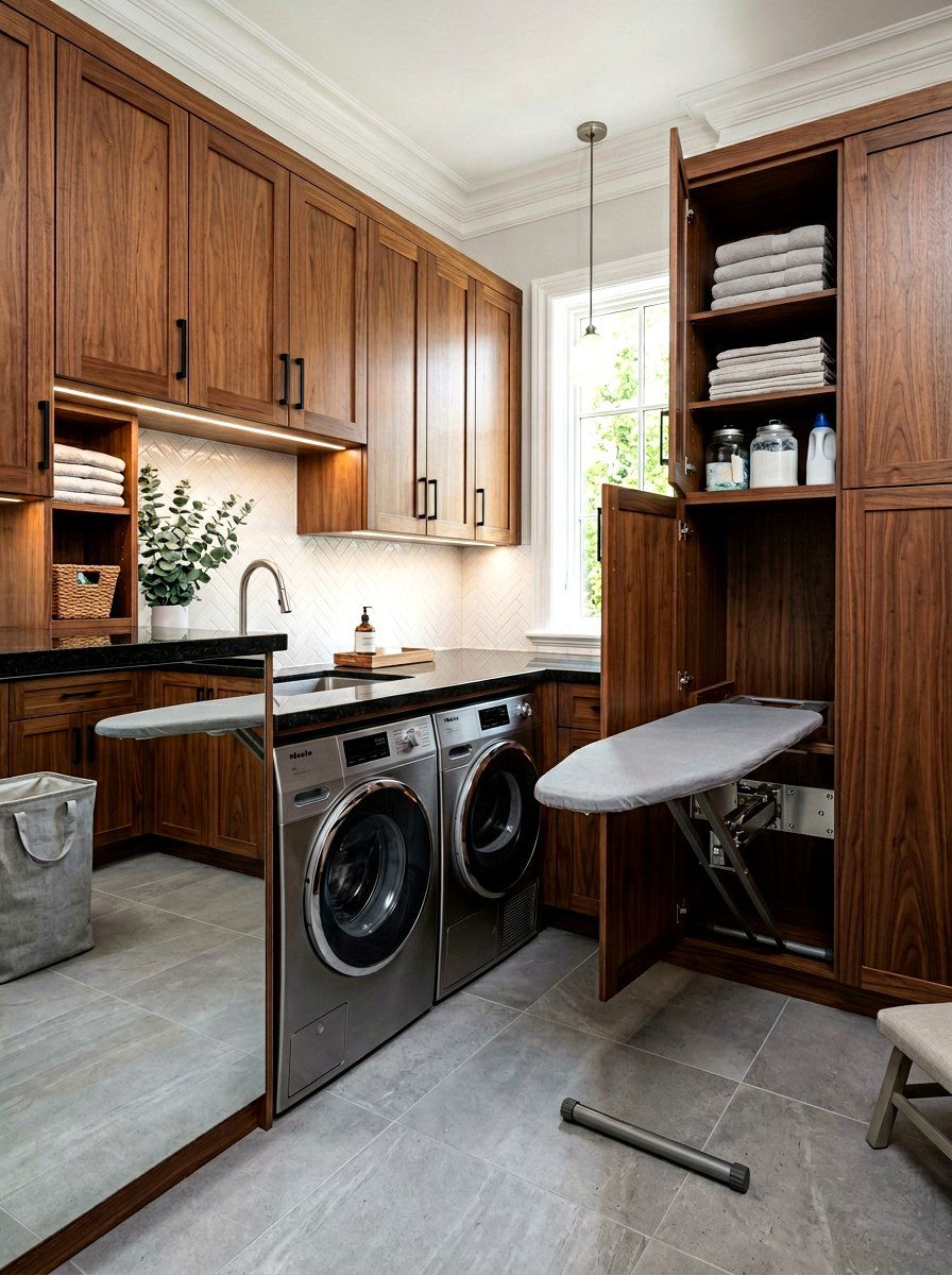 Custom Laundry Cabinetry - 30 ironing station ideas