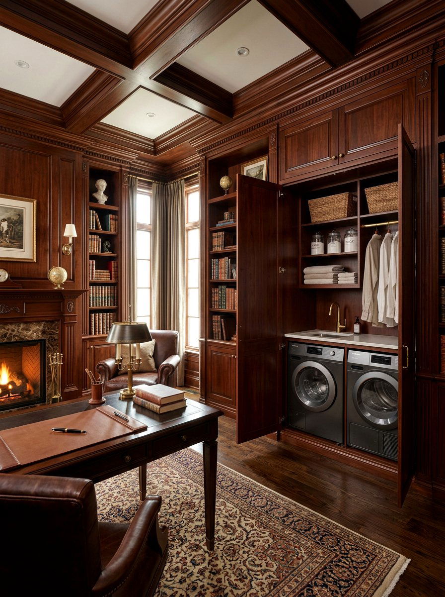 Custom Millwork Laundry Hideaway - 30 hidden hamper ideas