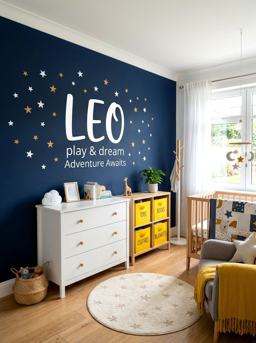 Custom Name Wall Decal - 30 monogram nursery ideas