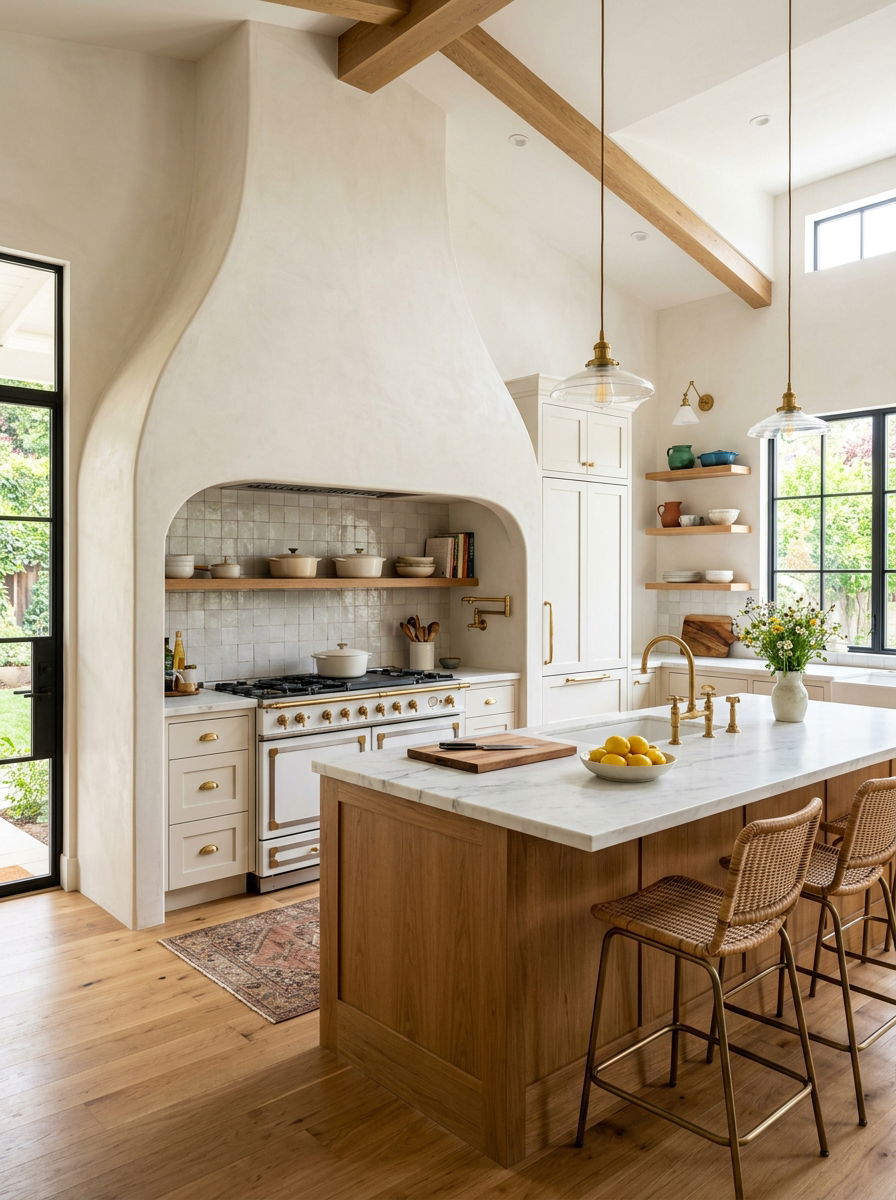 Custom Range Hood Cover - 30 wine country kitchen ideas