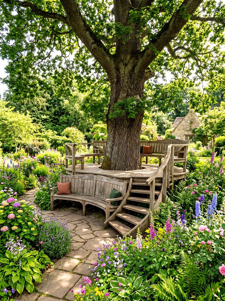 Custom Split Level Garden Bench - 30 split level seating ideas