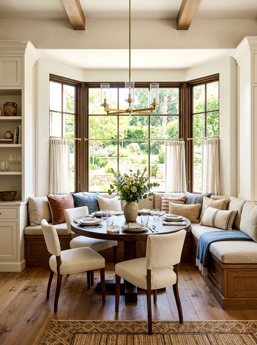 Custom Window Seating - 30 quiet luxury dining room ideas