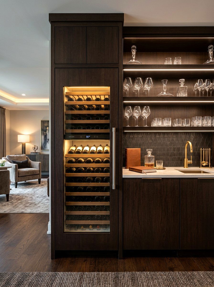Custom Wine Cooler Panel - 30 panel ready kitchen ideas
