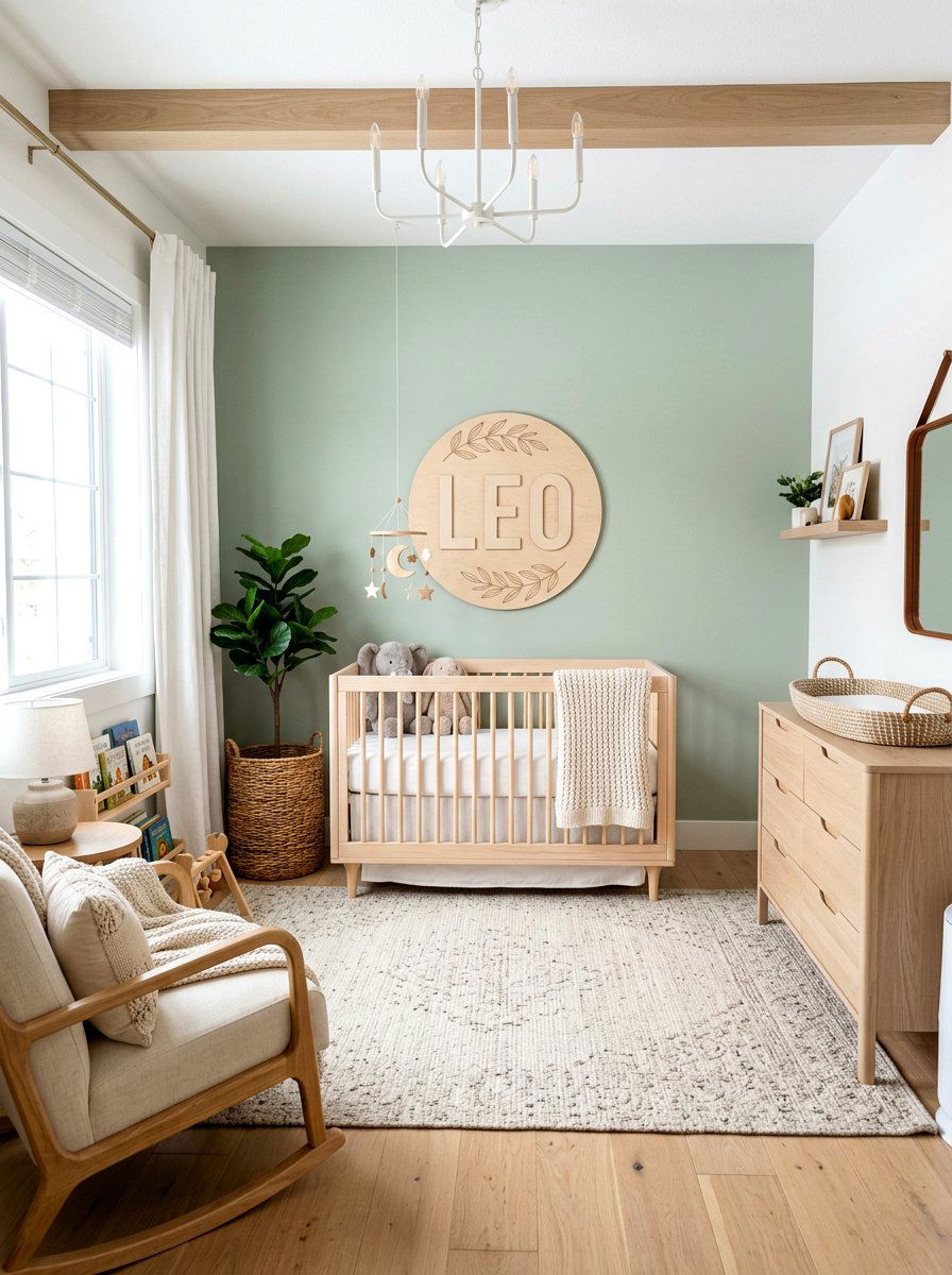 Custom Wooden Name Sign - 30 nursery name wall ideas