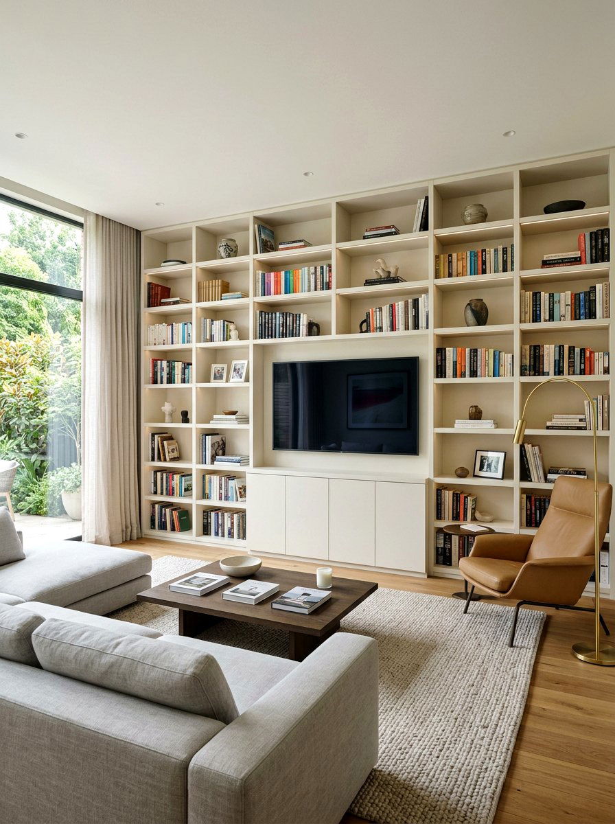 Custom cabinetry living room - 30 quiet luxury living room ideas