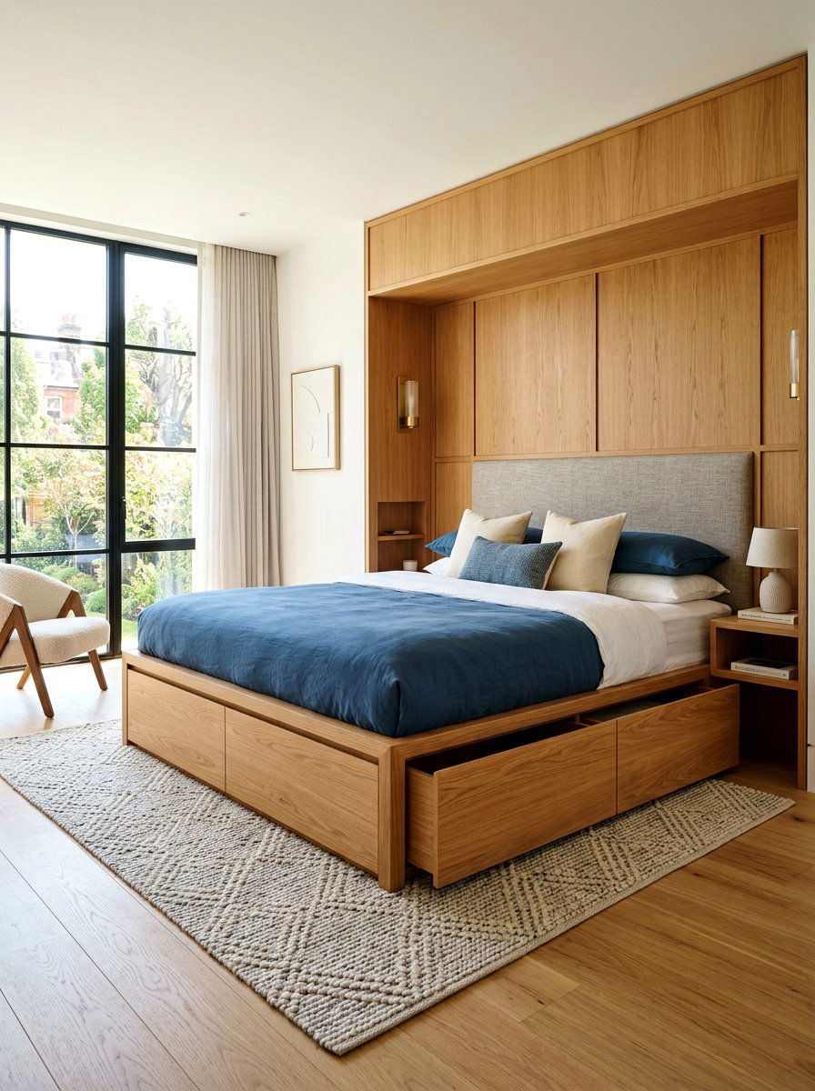 Custom cabinetry under bed - 30 under bed storage ideas