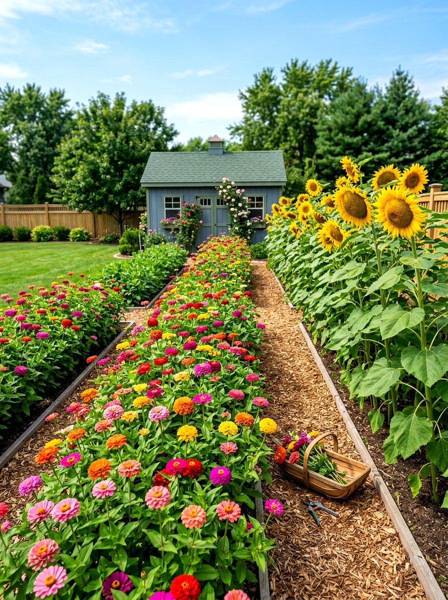 Cut Flower Annual Garden - 30 summer annual border ideas