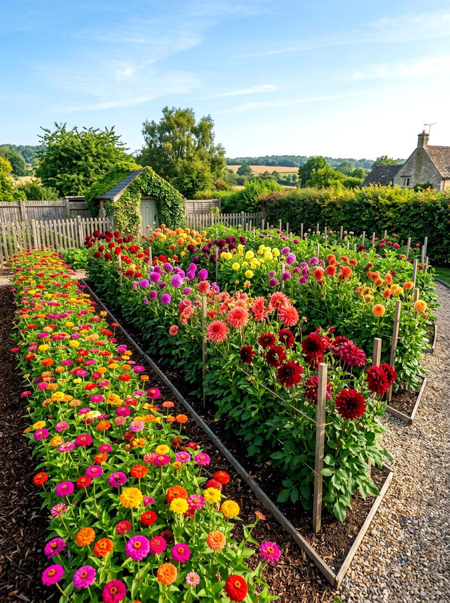 Cutting Garden - 30 backyard flower bed ideas
