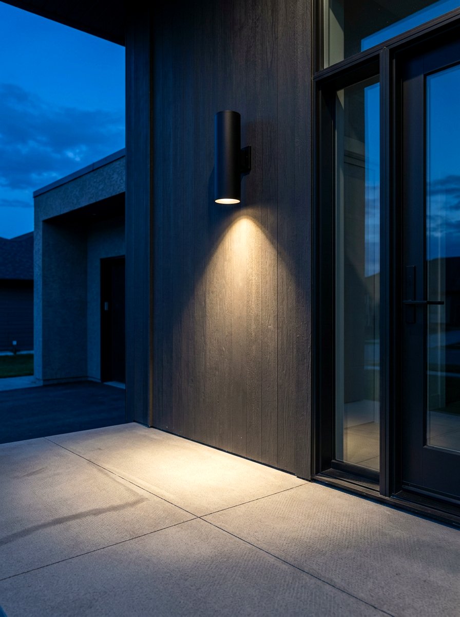 Cylinder Wall Light - 30 outdoor entry lighting ideas