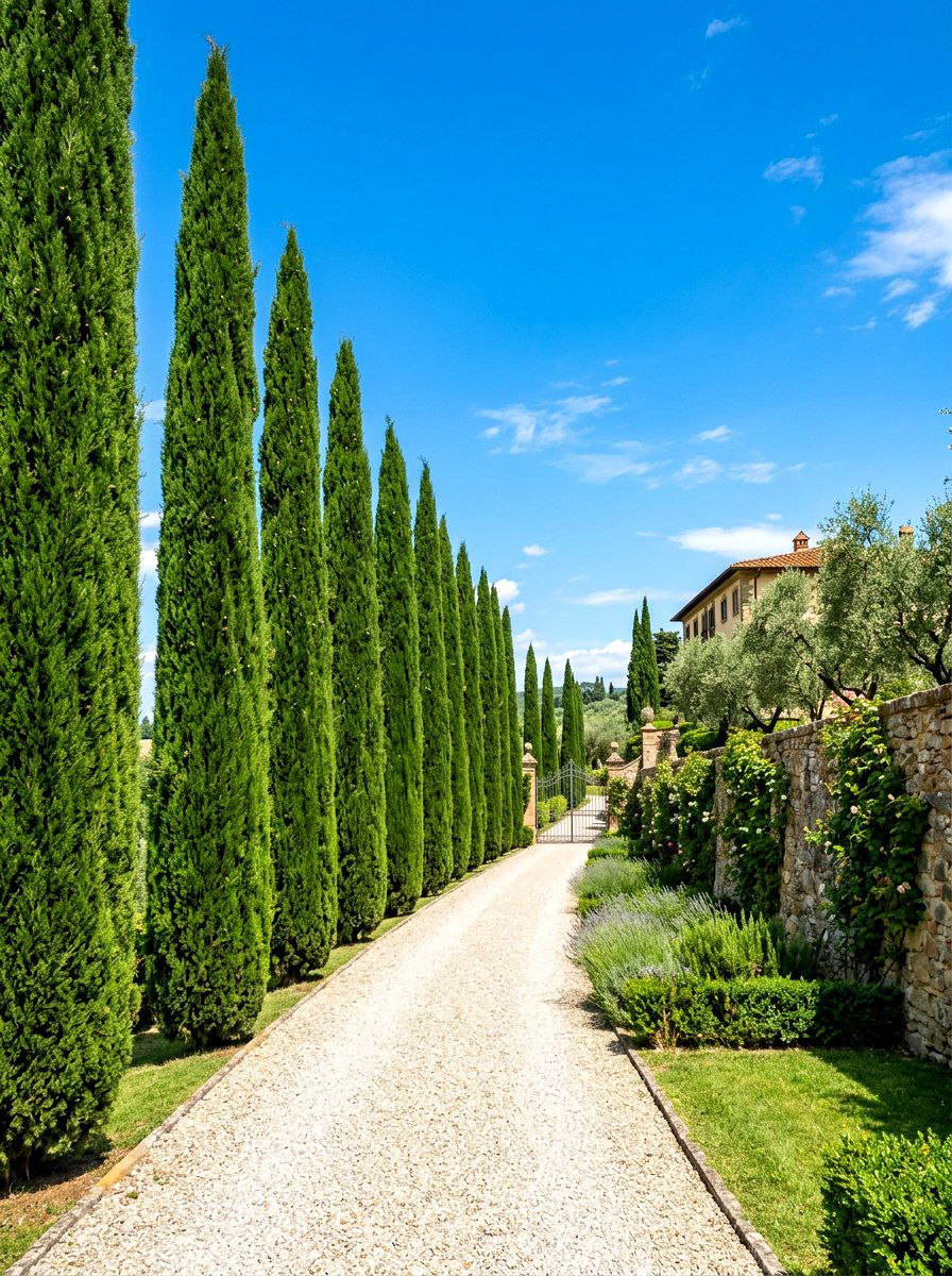 Cypress Tree Border