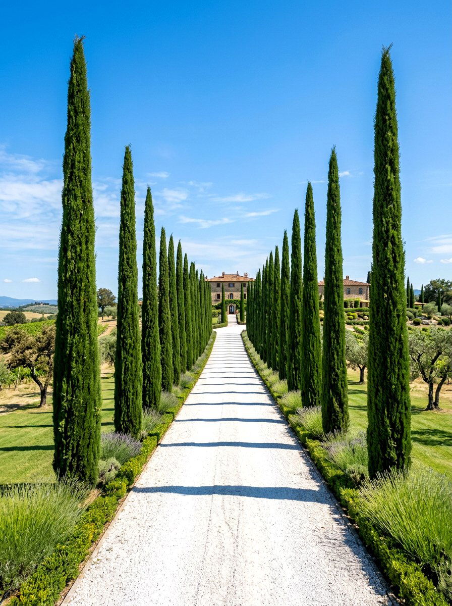 Cypress Trees - 30 French country garden ideas