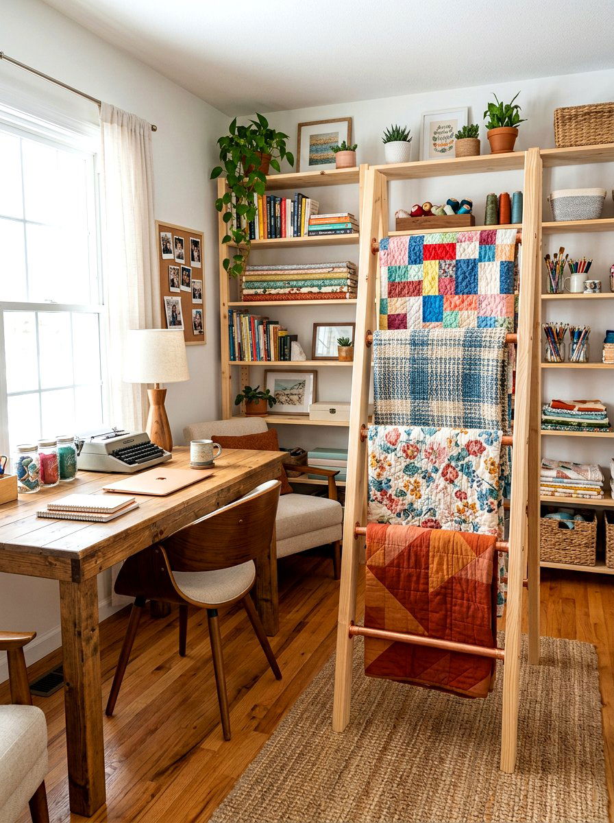 DIY Blanket Ladder - 30 blanket ladder ideas