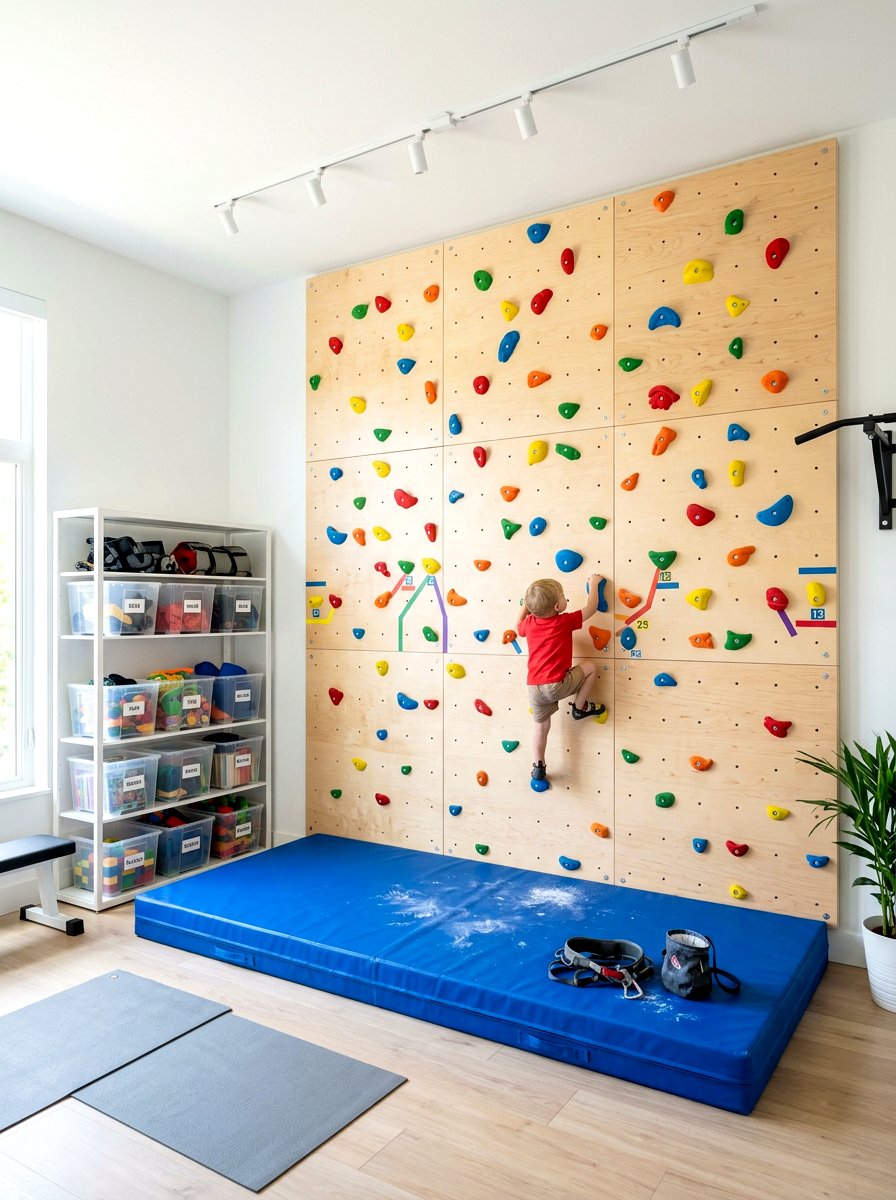 DIY Climbing Wall Kit - 30 climbing wall playroom ideas